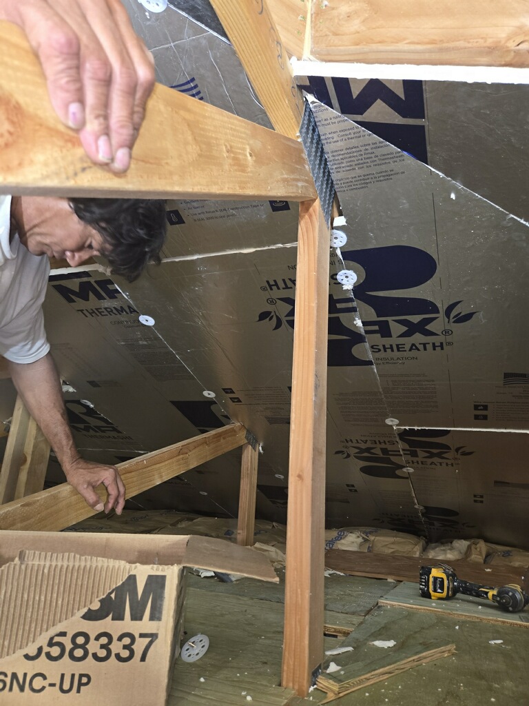 Wall texture example after repair