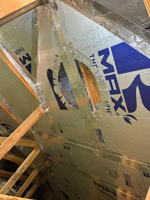 Drywall finishing in progress