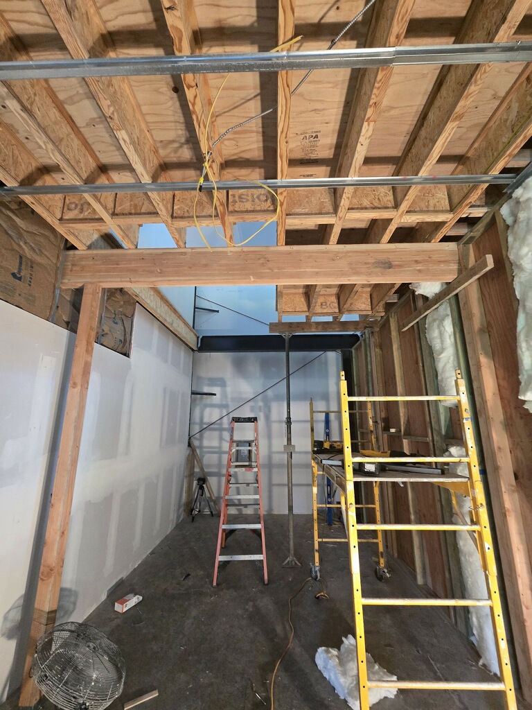 Framing and drywall in progress on Oahu project